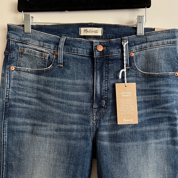 Madewell 9” High Rise  Skinny Jeans in York Wash: Rip and Repair Edition NWT - Picture 6 of 13